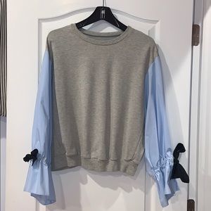DO + BE Mixed Media crewneck sweater